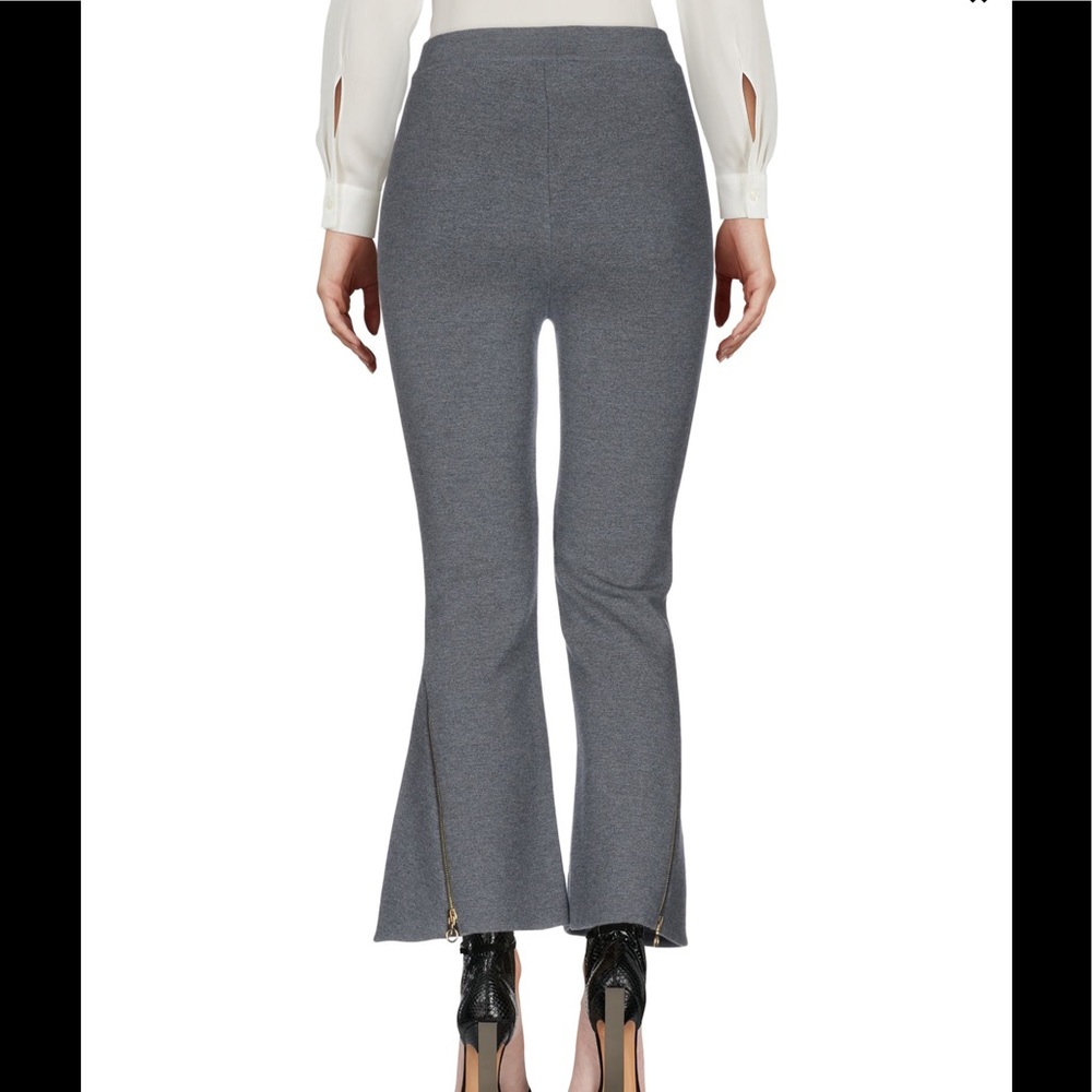 Stella McCartney Gray Crop Flair Wool Blend Zipper Pants 0- 2/36 - Picture 4 of 8